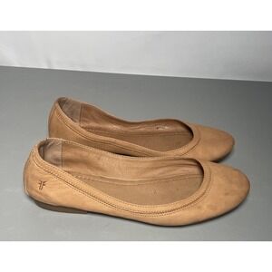 Frye Womens Carson Ballet Shoes Size 9.5 M Leather Flat Slip On Casual Comfort